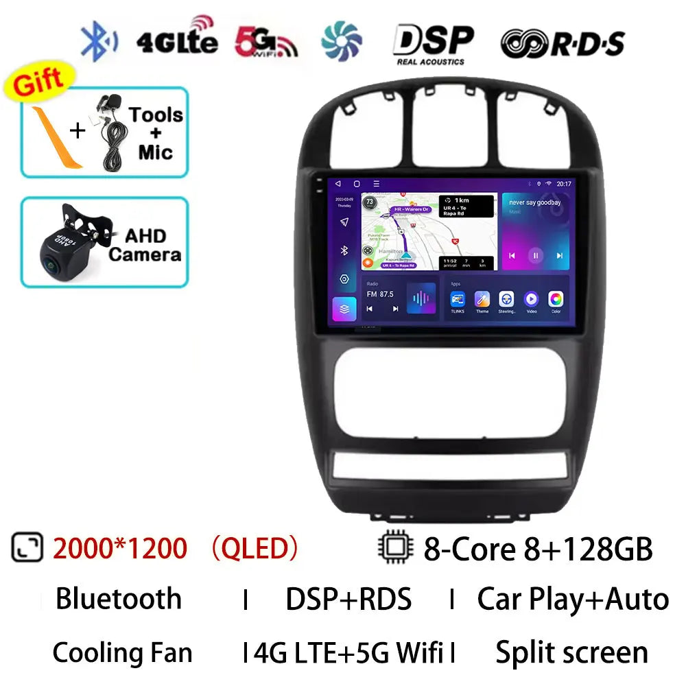 Android 15 Car Radio For Dodge Caravan 4 For Chrysler Voyager RG RS Town&Country RS 2000 - 2007 Multimedia Stereo Player NAVI BT