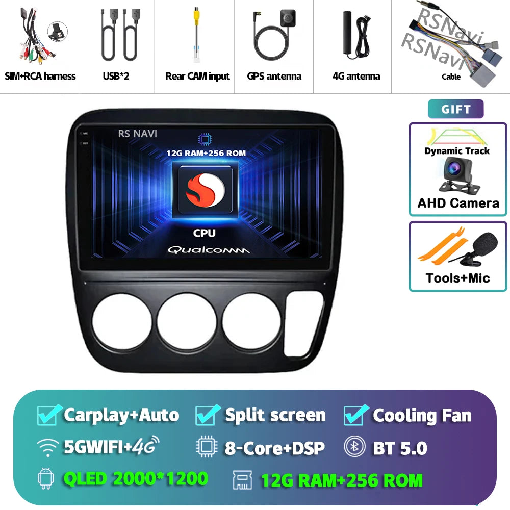 Android 14 Carplay Auto Car Radio For Honda CRV CR-V 1997-2001 Multimedia Video Player GPS Navigation Autoradio Stereo 2 Din DSP
