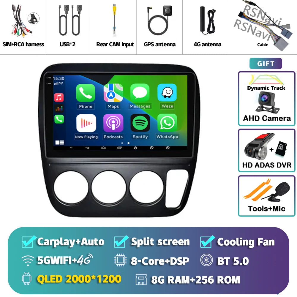 Android 14 Carplay Auto Car Radio For Honda CRV CR-V 1997-2001 Multimedia Video Player GPS Navigation Autoradio Stereo 2 Din DSP