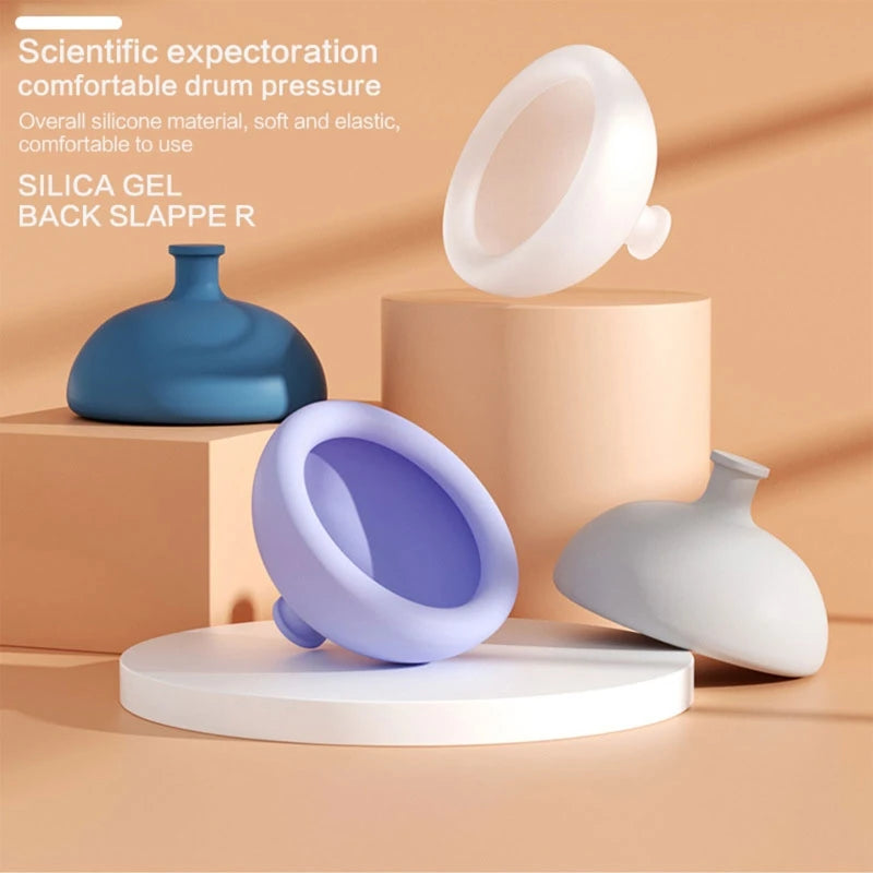 Silicone Pressure Drum Massage,Sputum Remover Cup Pressure Drum Massage Cup Chest Percussion Cup for burping Adults