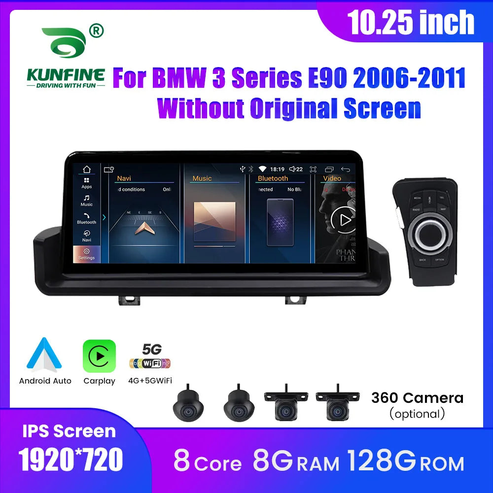 10.25" Android Car Radio For BMW 3 Series E90 2006-2011 No Original Screen GPS Navigation Multimedia Player Carplay Android Auto