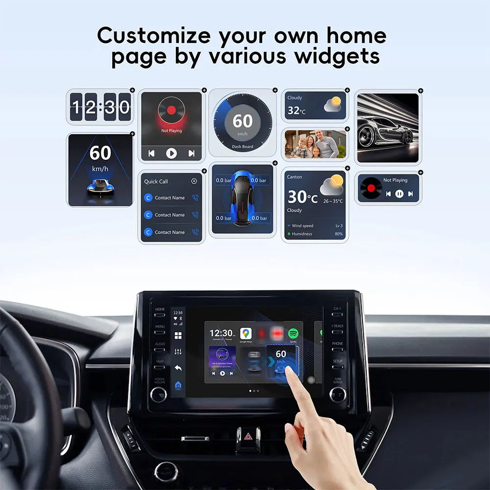OTTOCAST P3 Android AI Box Wireless CarPlay Android Auto 128GB TV Box for HDMI Output Car Accessories for Audi VW Chervolet Kia