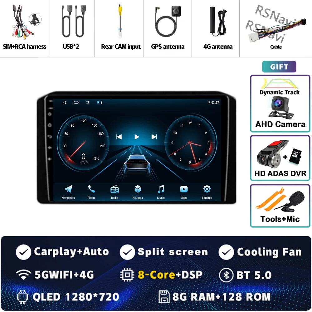 Android 14 Car Radio For Mitsubishi Xpander 2021 2022 Navigation GPS Multimedia Video Player Stereo wifi+4G Carplay Qualcomm DSP