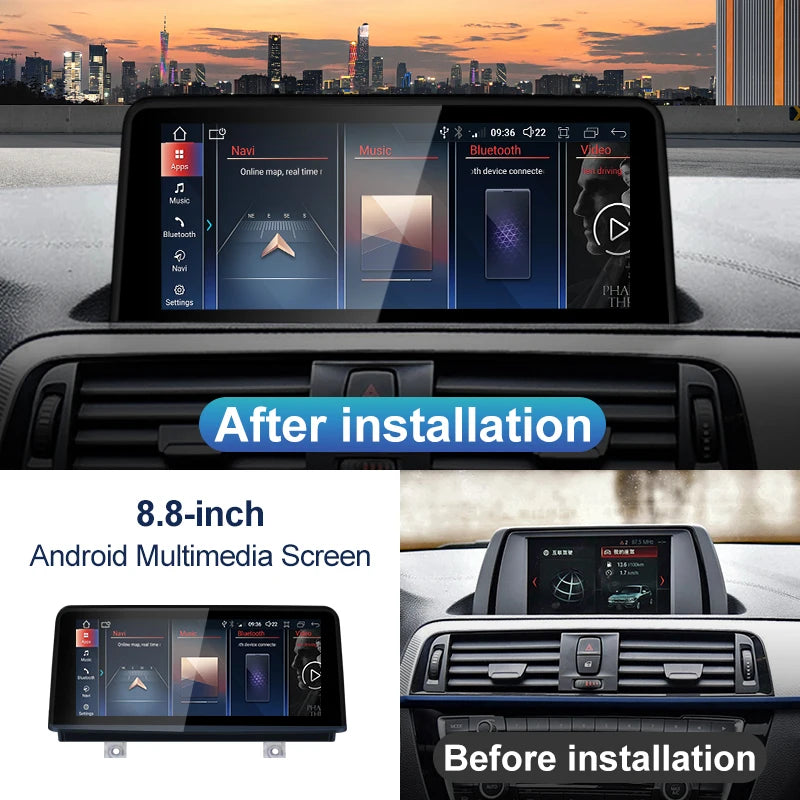 2024 New ID8 Wireless CarPlay AUTO Car Multimedia Video Players For BMW 1/2 Series M2 F20 F87 ID6 EVO Gps Navigation Carplay