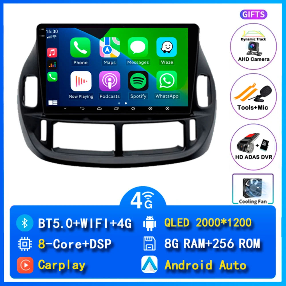 Android 14 Carplay Car Radio For Toyota Estima ACR30 2000 2001 2002 -2005 Navigation DSP Multimedia Player stereo wifi+4G BT GPS