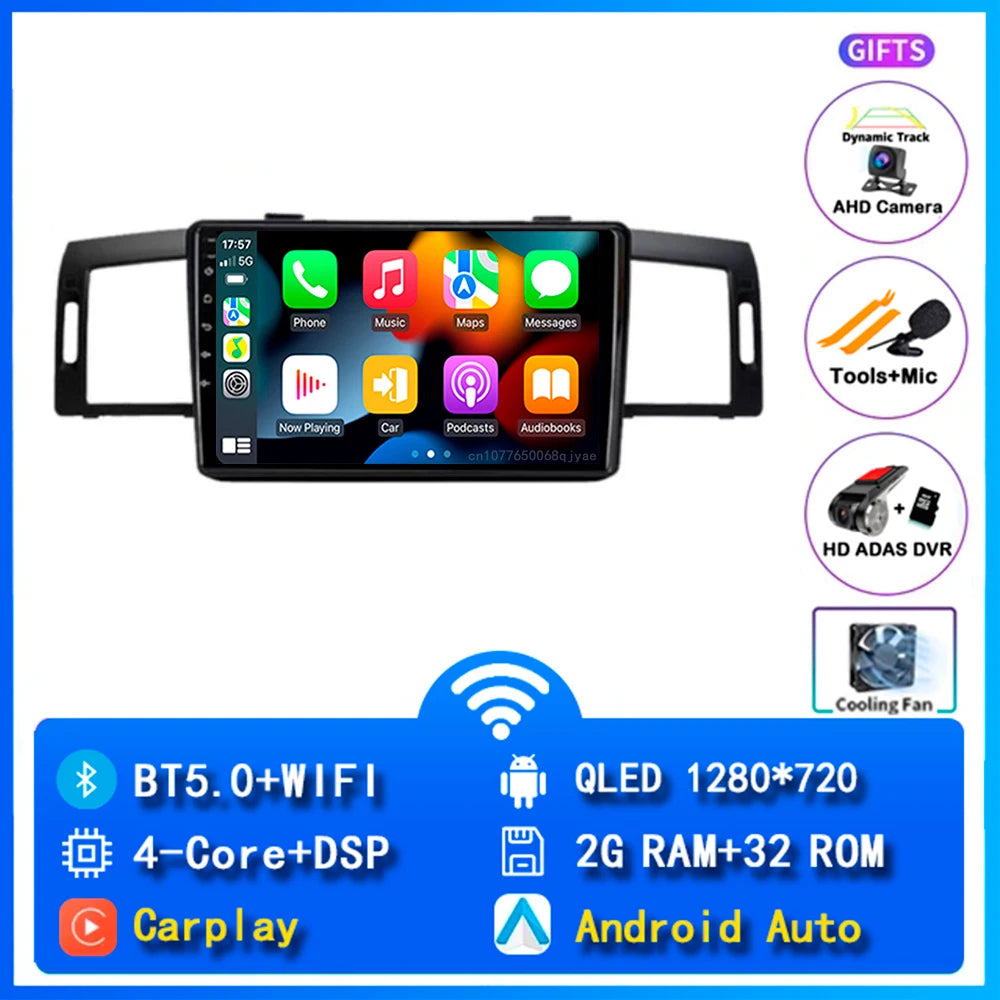 Android 14 Carplay Car Radio For Infiniti M35 2003 - 2010 NISSAN FUGA 2005 - 2010 Navigation Multimedia Player Stereo WiFi+4G BT