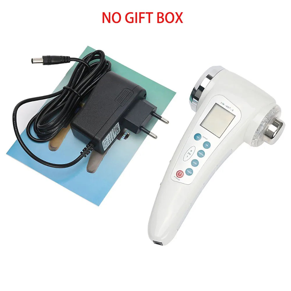 Double-headed Cavitation Ultrasonic Face Body Slimming Massager 7 Colors LED Facial Photon Herapy Skin Care Anti-wrinkle Lifting