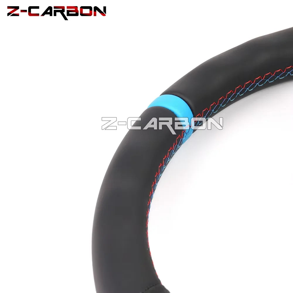 Full Leather Steering Wheel For BMW M3 M4 1-4 Series X1-X6 F20 F21 F22 F30 F31 F32 F80 F87 Alcantara Leather Steering Wheel