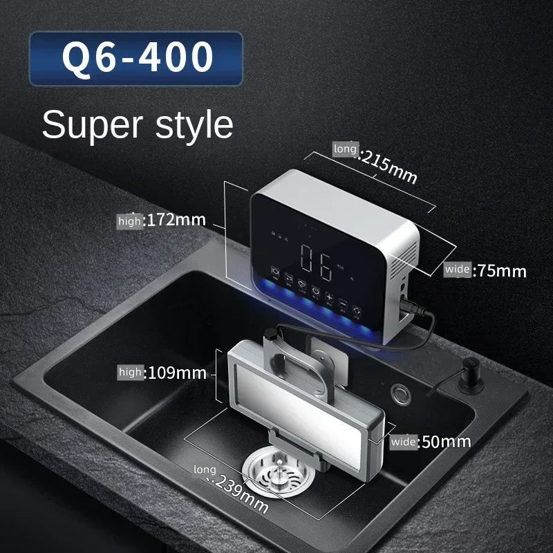 Q7-400H Ultrasonic Dishwasher Household Portable Dish Washer Small Freestanding Sink Dishwasher Au