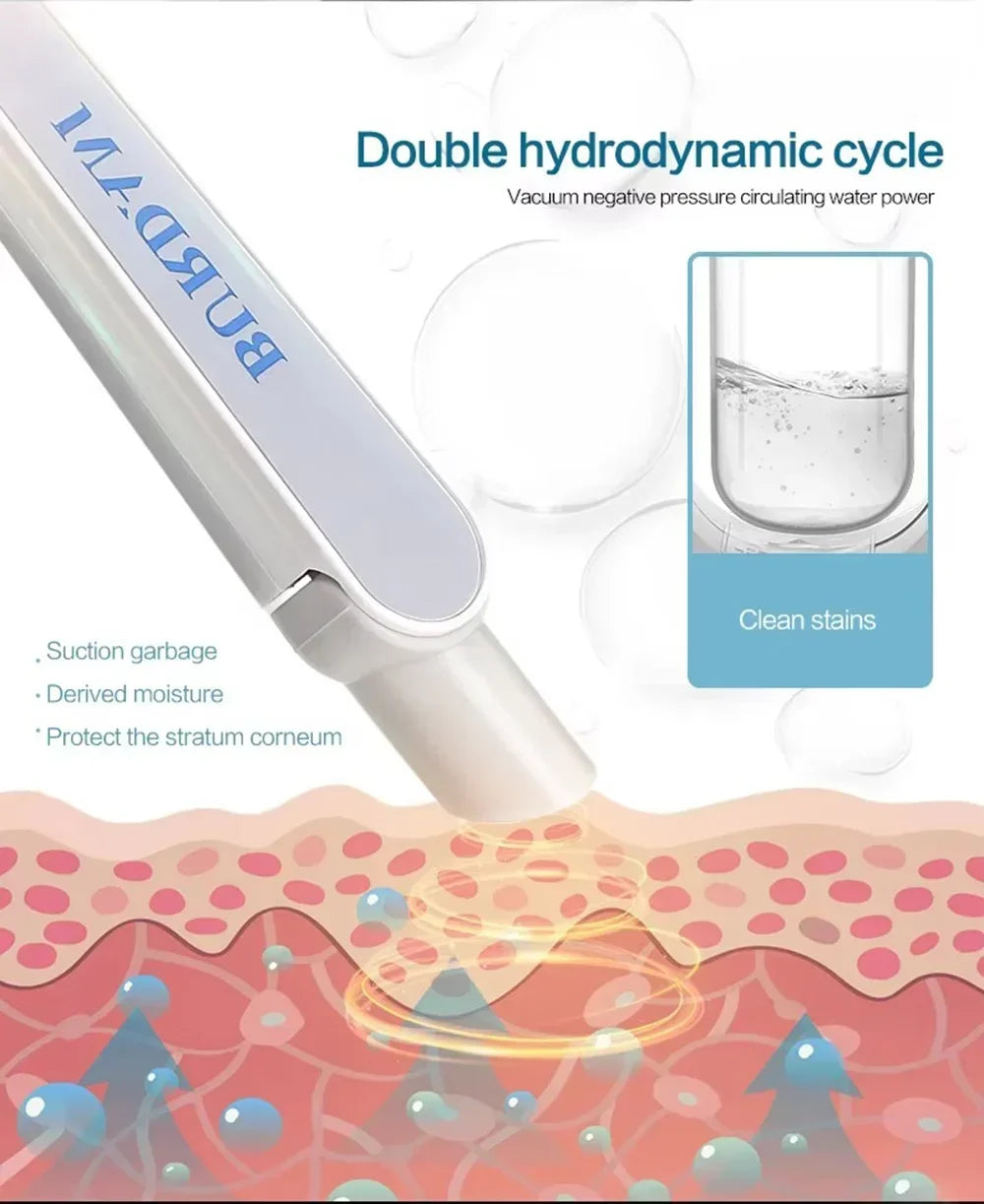Facial Cleaning Massager Blackhead Remover Small Bubble Oxygen Injection Aqua Peeling Machine Hydra Dermabrasion Beauty Tool