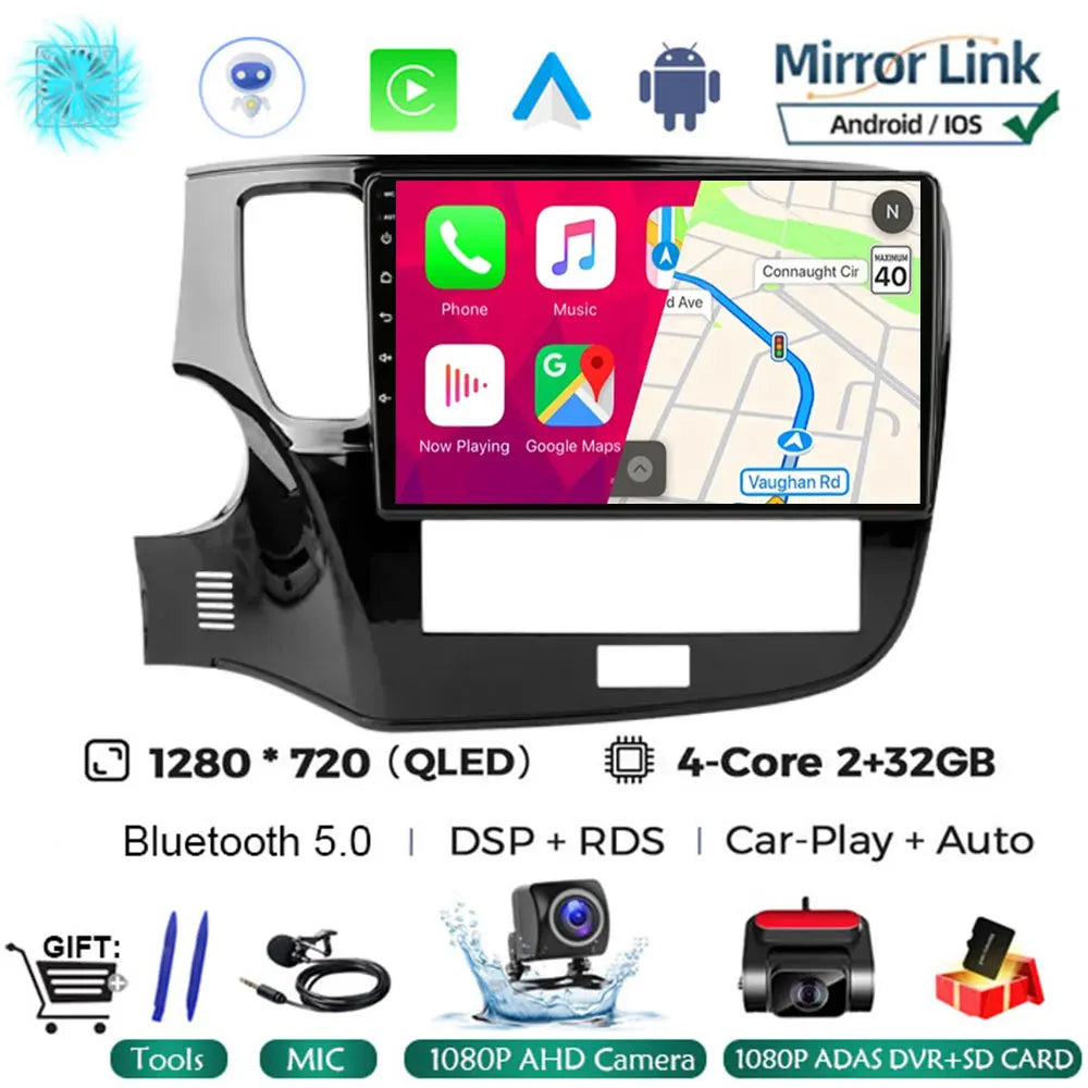 Android 14 Car Radio Multimedia Automotive Carplay Android Auto Wireless For Mitsubishi Outlander 3 2012-2018 Autoradio Stereo