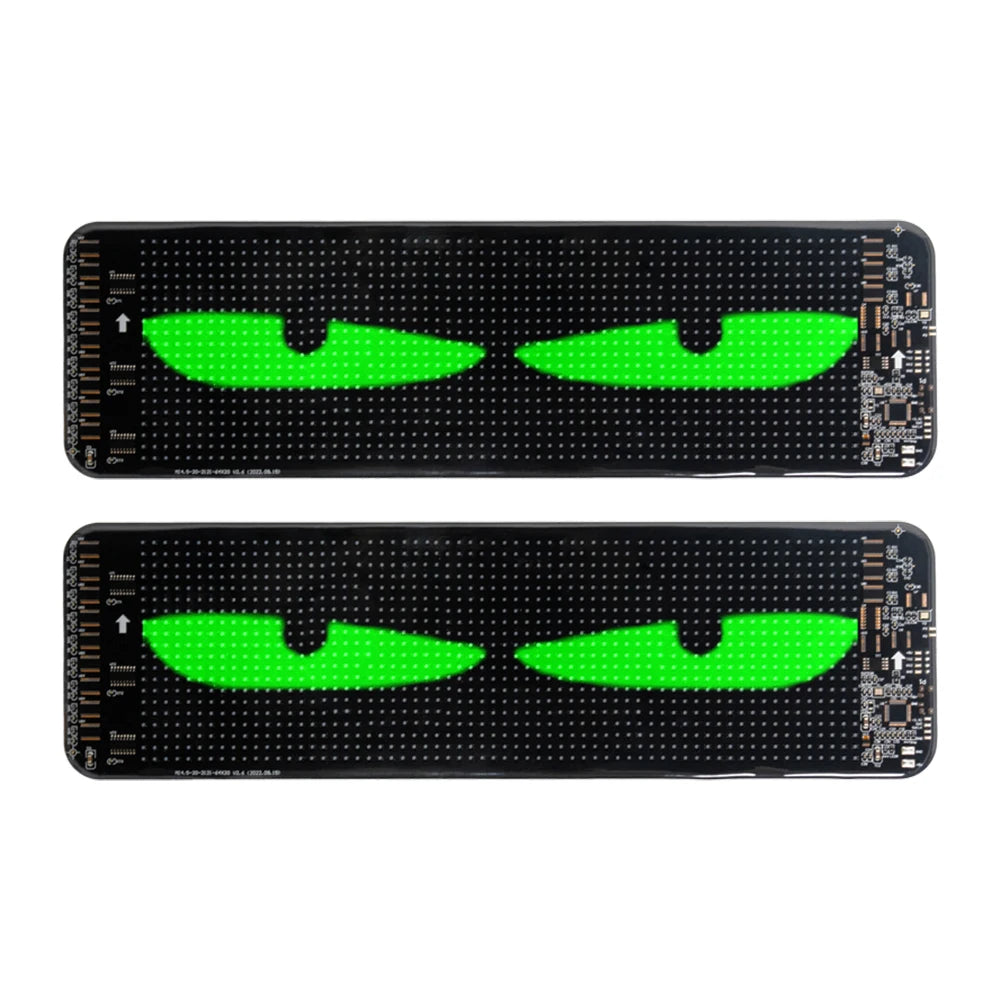 LED Car Front Rear Windshield Glass Light USB Car Demon Eyes Flexible Display Screen Light DIY Programmable for Store/Bar/Trucks