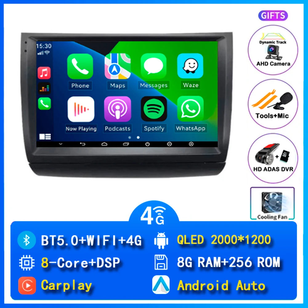 Android 14 wifi+4G Carplay Car Radio For Toyota Prius 20 2002 - 2009 Navigation GPS Video Player Stereo Multimedia DVD DSP 8core