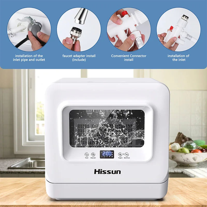 110V Cross border Export Desktop Household Non Installation Fully Automatic Dishwasher Intelligent
