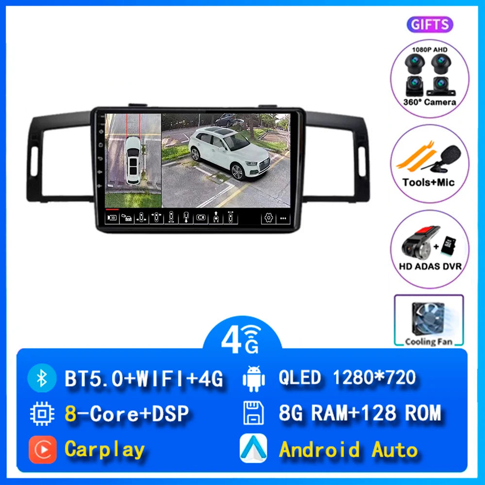 Android 14 Carplay Car Radio For Infiniti M35 2003 - 2010 NISSAN FUGA 2005 - 2010 Navigation Multimedia Player Stereo WiFi+4G BT