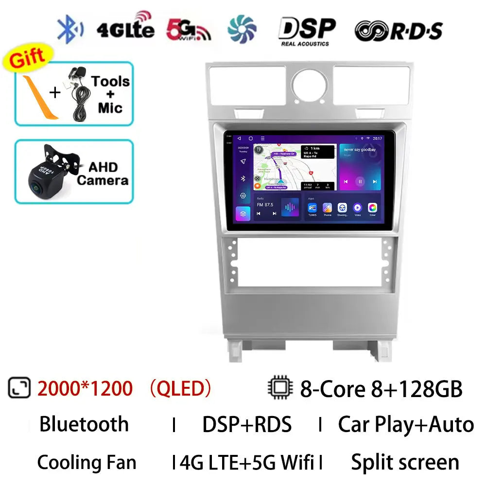 Android 15 Car Radio For Lincoln Navigator 2002 - 2006 GPS Wireless Carplay Auto Multimedia Player Navi Head Unit Stereo QLED BT