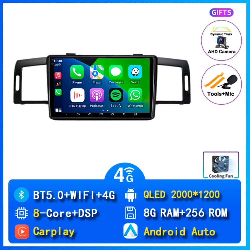 Android 14 Carplay Car Radio For Infiniti M35 2003 - 2010 NISSAN FUGA 2005 - 2010 Navigation Multimedia Player Stereo WiFi+4G BT