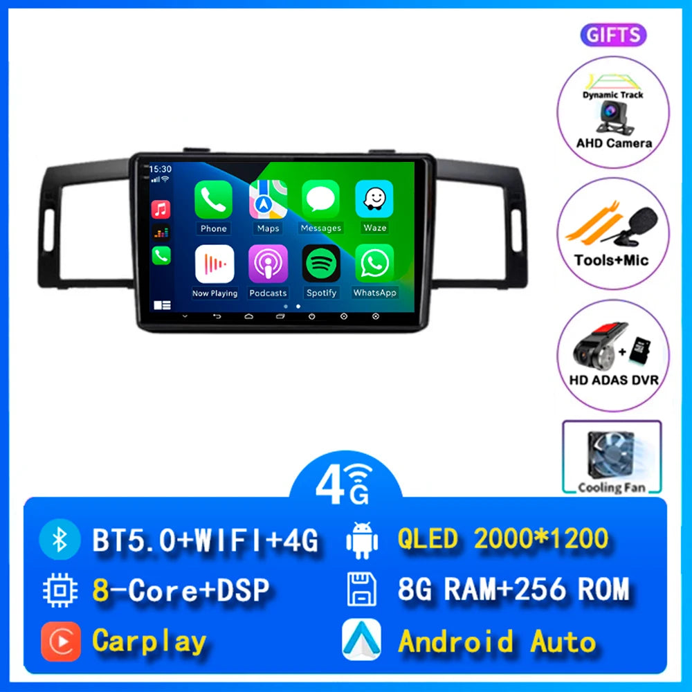 Android 14 Carplay Car Radio For Infiniti M35 2003 - 2010 NISSAN FUGA 2005 - 2010 Navigation Multimedia Player Stereo WiFi+4G BT
