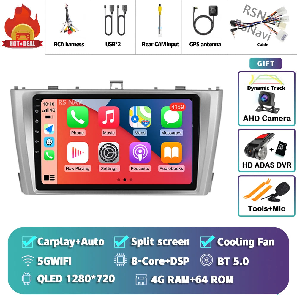 Android 14 Car Radio For Toyota Avensis T27 2009 - 2015 Navigation GPS Multimedia Player Stereo wifi+4G Carplay auto video 2din