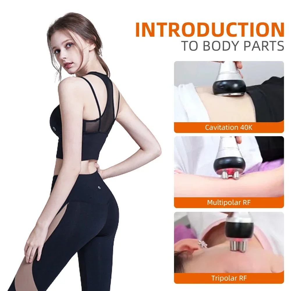 Miss Queeny 3-in-1 Vacuum 40K Slimming Cavitation Machine Skin Tightening And Anti Wrinkle Beauty Equipment(Fast Shipping)