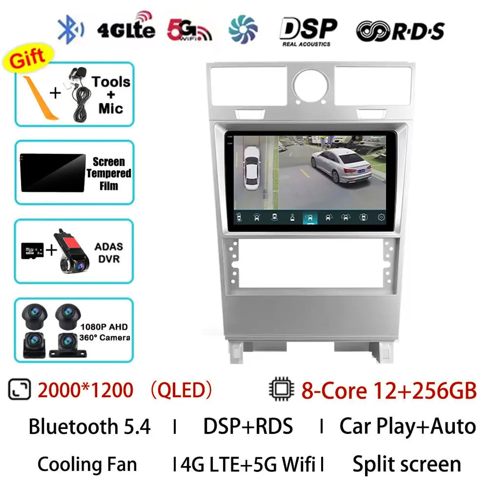 Android 15 Car Radio For Lincoln Navigator 2002 - 2006 GPS Wireless Carplay Auto Multimedia Player Navi Head Unit Stereo QLED BT