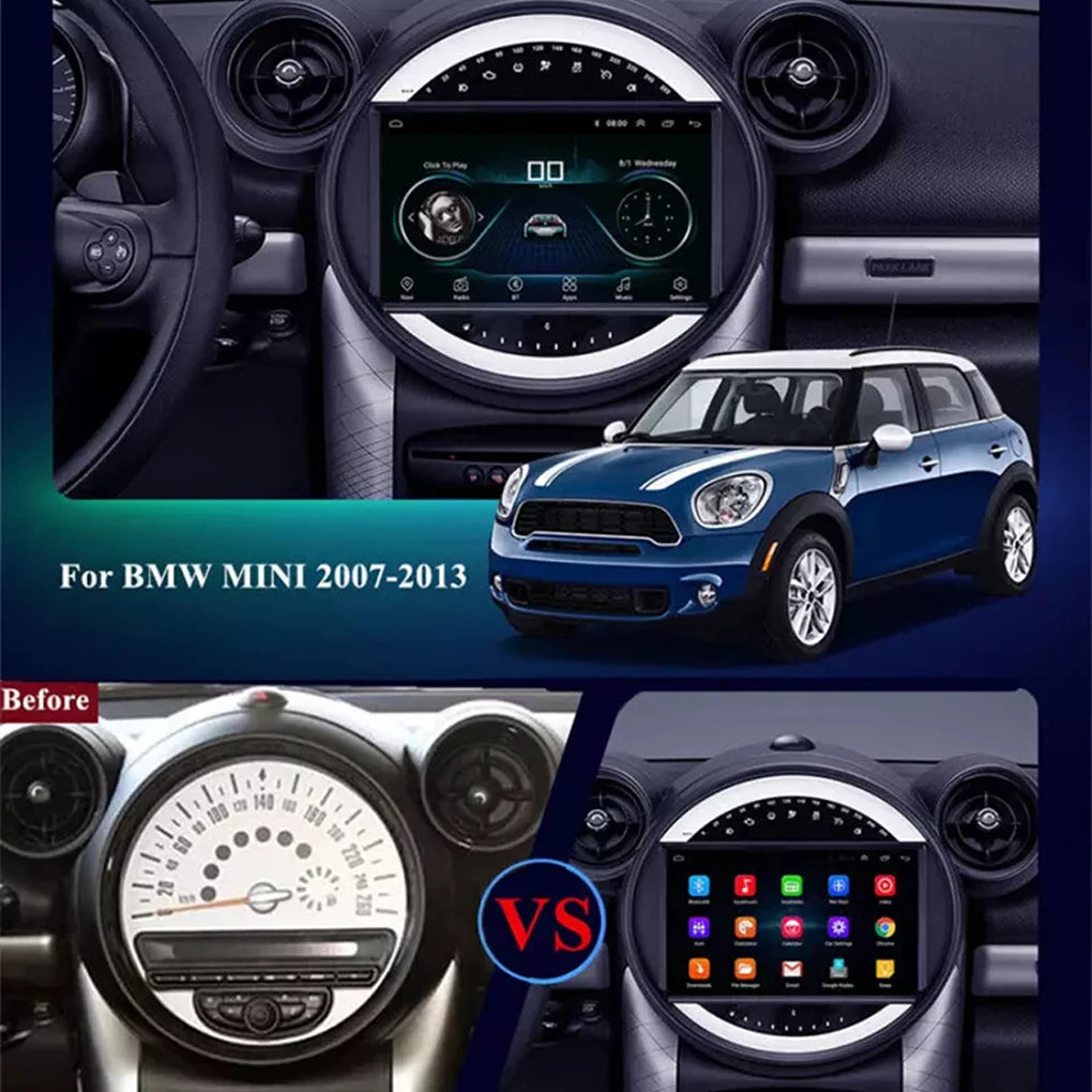 for BMW Mini R60 10-16 Android14 Wireless CarPlay Android Auto Clubman Countryman Wireless Auto AHD Carplay 1+32G