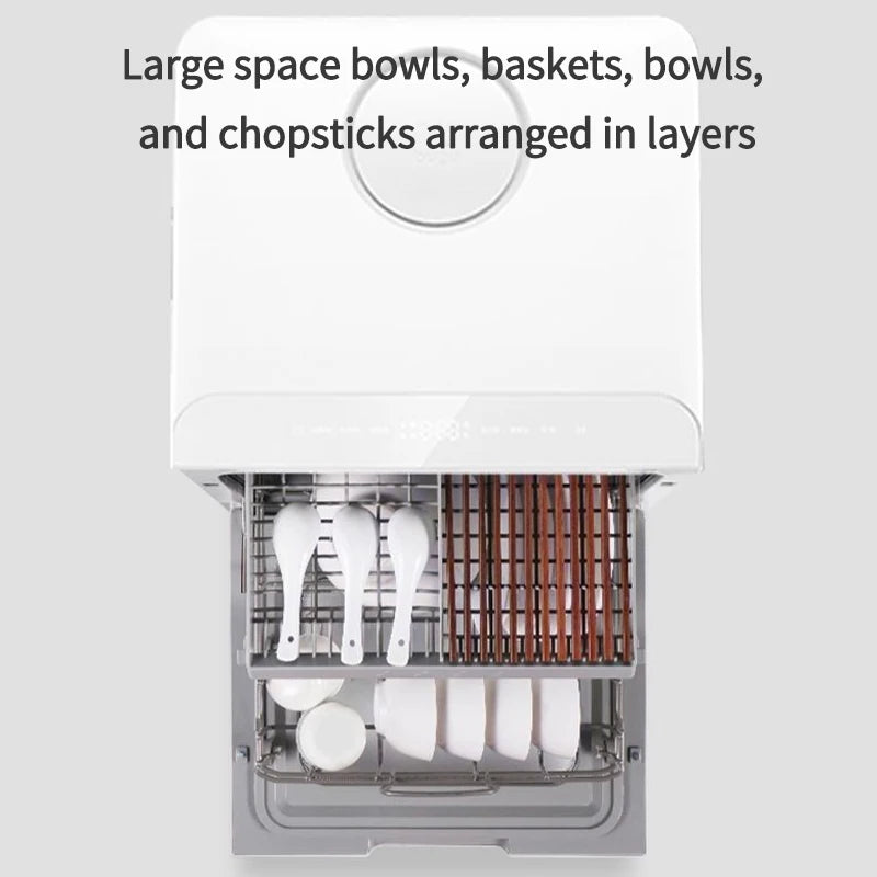 Automatic Intelligent Table Dishwasher Vegetable And Fruits Integrated 220V 50Hz Portable Dishwash