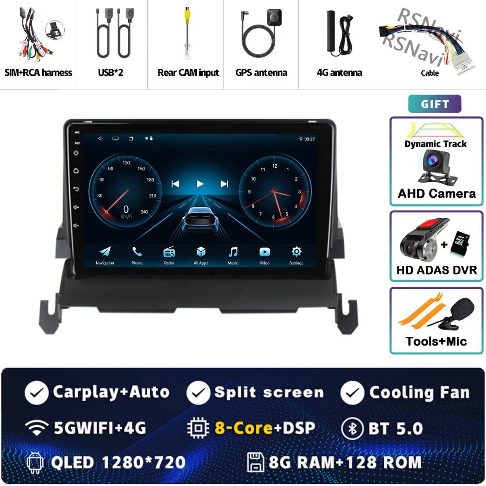 Android 14 CarPlay Car Radio for Dodge Journey 2009 2010 2011 2012 Multimedia Navigation GPS Stereo Auto video Head Unit 2 DIN