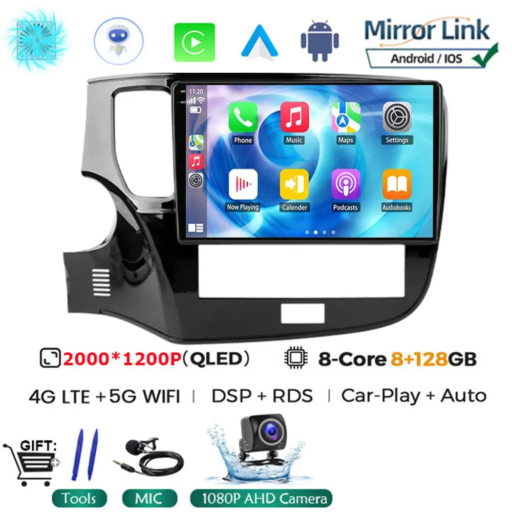 Android 14 Car Radio Multimedia Automotive Carplay Android Auto Wireless For Mitsubishi Outlander 3 2012-2018 Autoradio Stereo