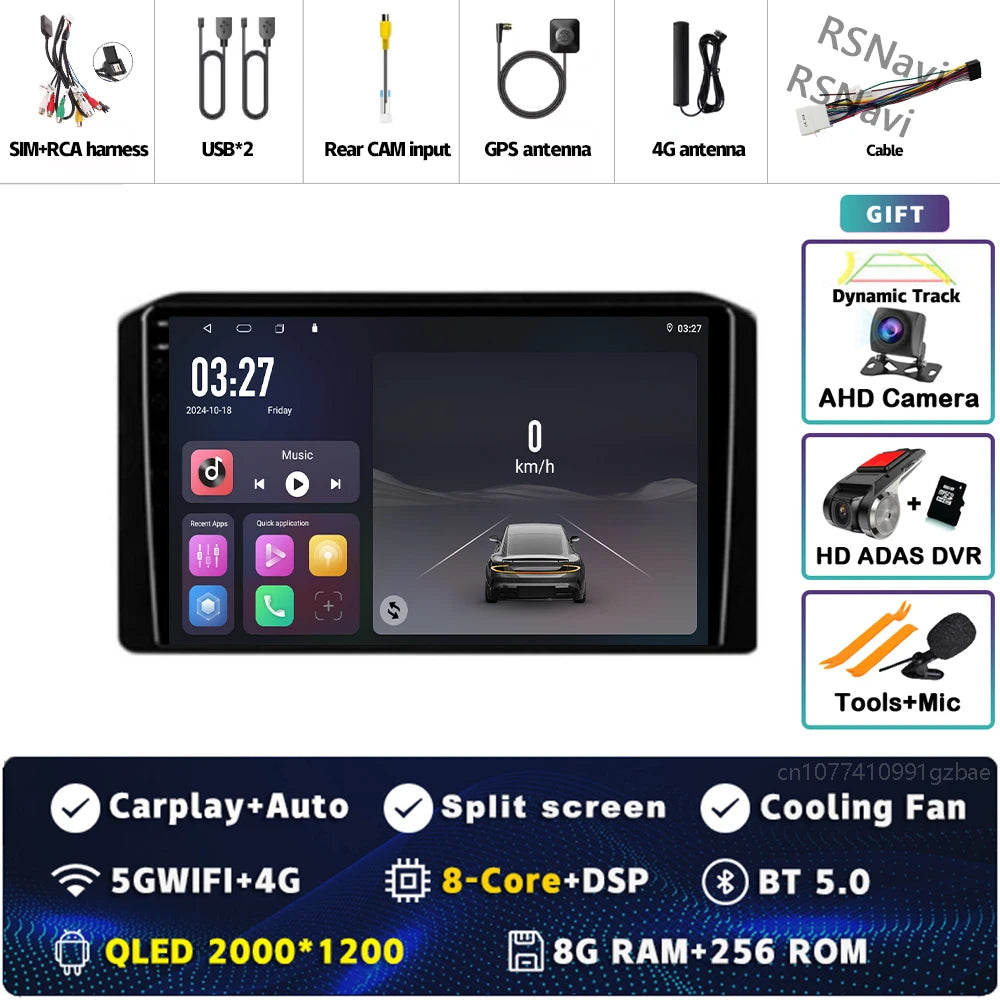 Android 14 Car Radio For Mitsubishi Xpander 2021 2022 Navigation GPS Multimedia Video Player Stereo wifi+4G Carplay Qualcomm DSP