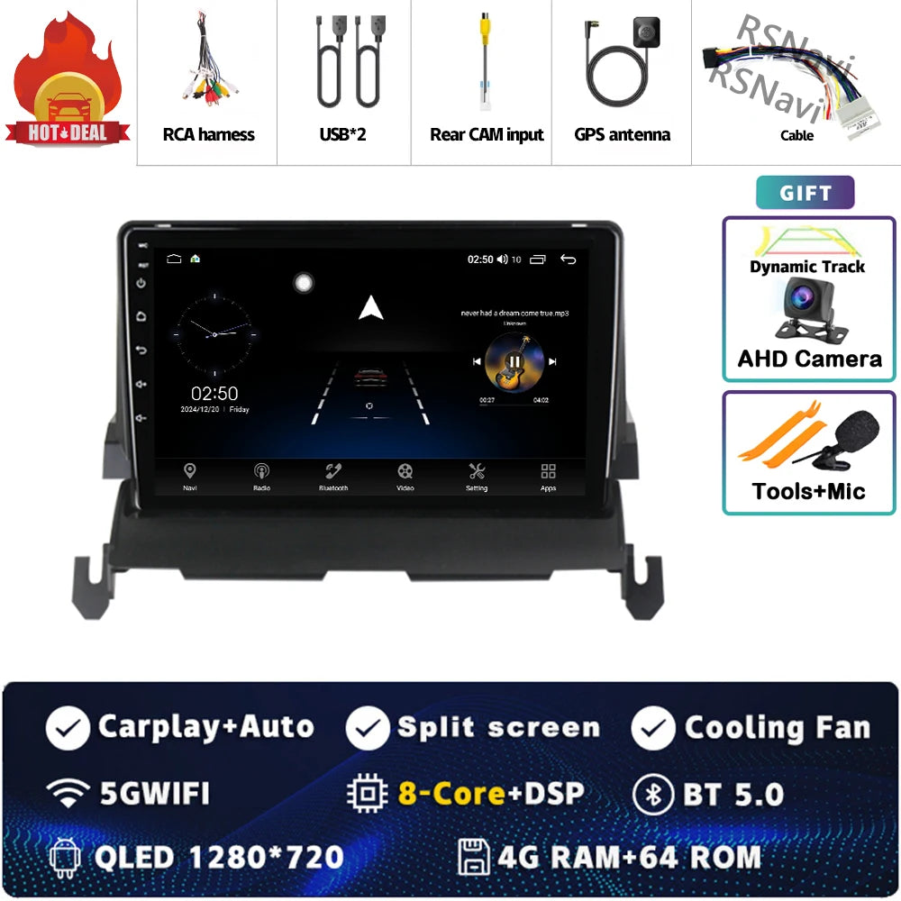 Android 14 CarPlay Car Radio for Dodge Journey 2009 2010 2011 2012 Multimedia Navigation GPS Stereo Auto video Head Unit 2 DIN