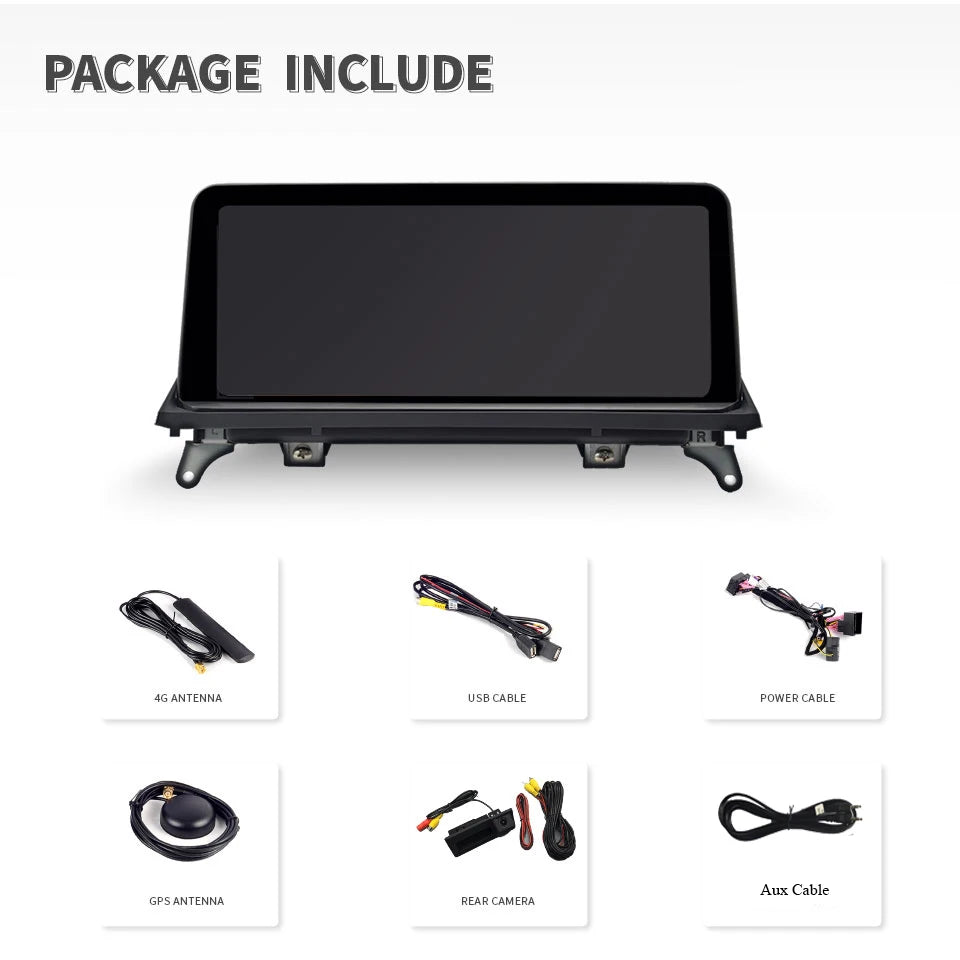 Wireless Carplay Android 14 Car Multimedia Screen for BMW X5 E70 X6 E71 E72 CCC CIC Android Auto Radio GPS 4G SIM Idrive Car PC