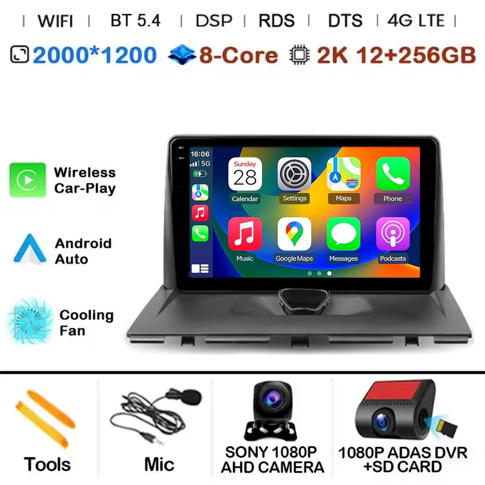 Android 14 CAR Radio For Peugeot Expert 2 G9 2007 - 2017 GPS Navigation Screen Touch Stereo Head Unit Cam Multimedia Player