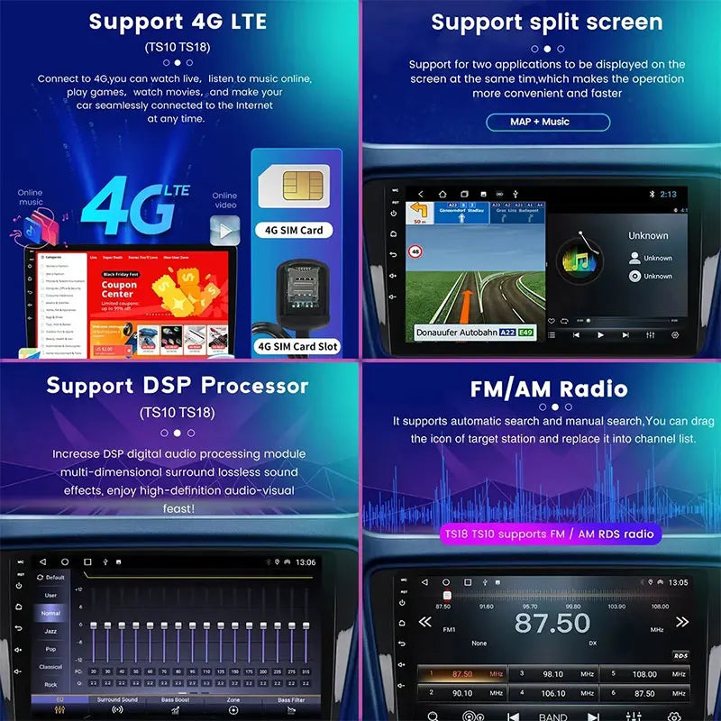 Car Radio Multimedia Video Player For Dodge Durango 3 WD 2013 - 2020 Navigation GPS Android 14 No 2din 2 din dvd 4G Carplay