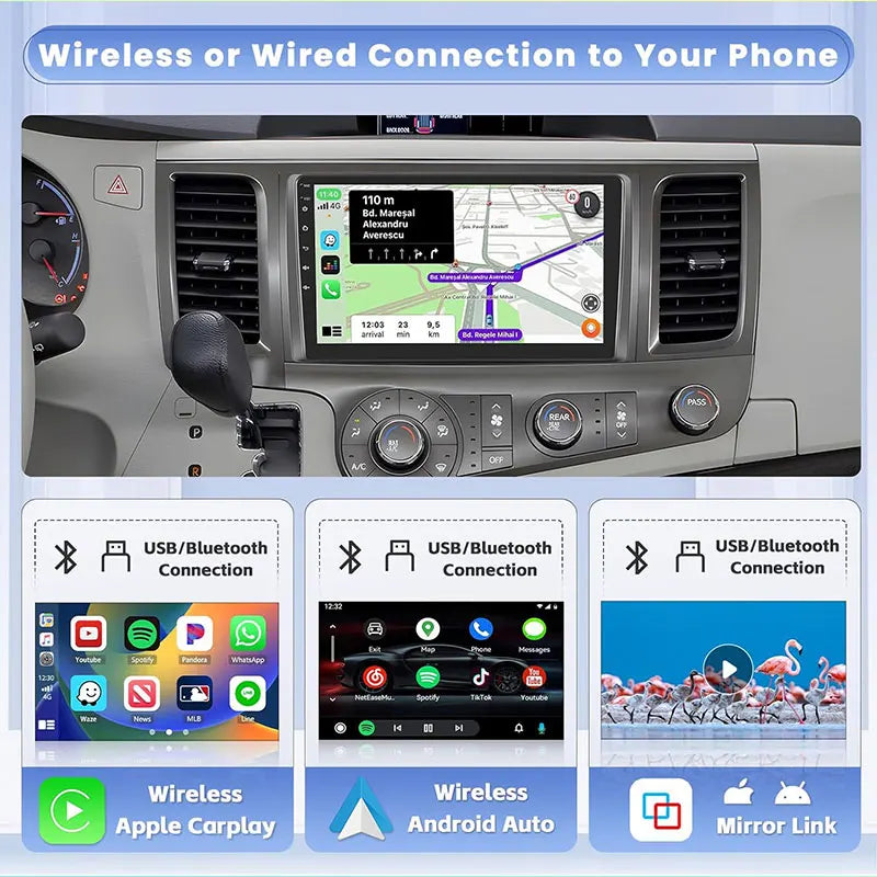 Android 14 Car Radio Multimedia For GMC Yukon 3 GMT 900 for Chevrolet Tahoe 3 III GMT900 2007 -2014 9" Screen Carplay Stereo GPS