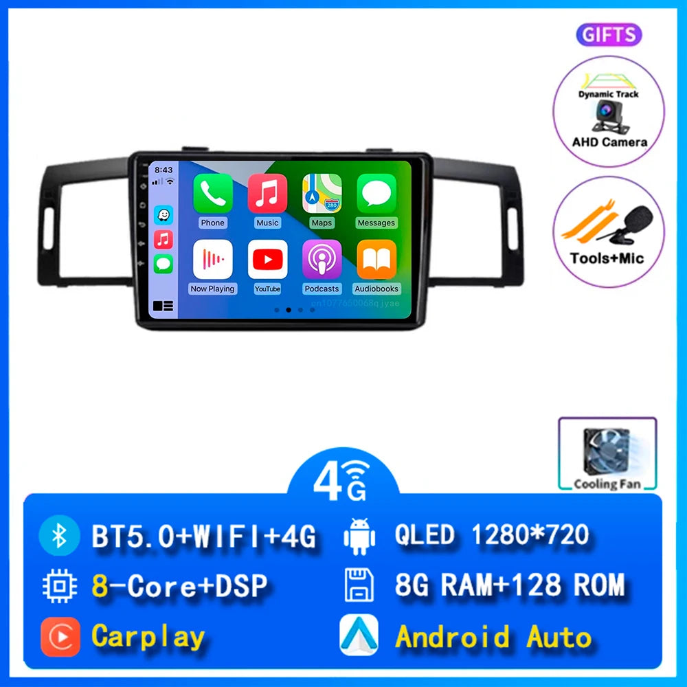 Android 14 Carplay Car Radio For Infiniti M35 2003 - 2010 NISSAN FUGA 2005 - 2010 Navigation Multimedia Player Stereo WiFi+4G BT