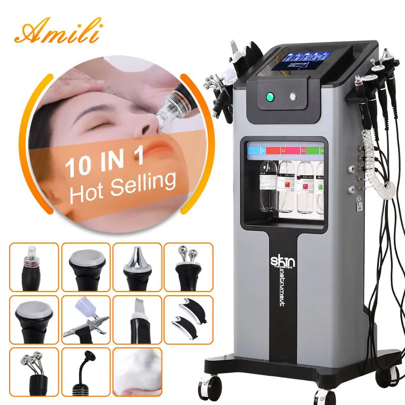 10 in 1 hydra aqua facial peeling diomand dermabrasion facial machine skim Care