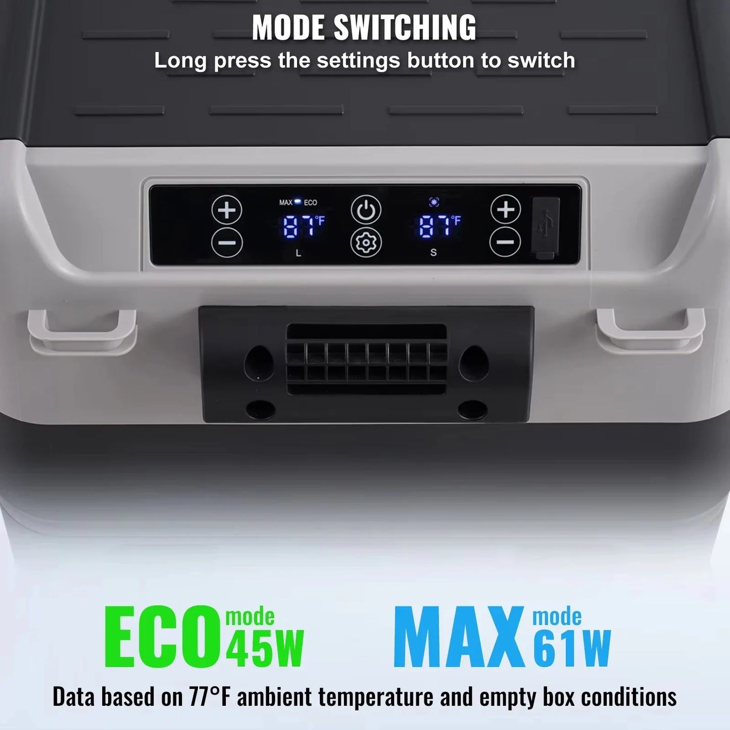 VEVOR 40L/50L/58L Portable Car Refrigerator, 12V Dual Zone Portable Freezer, Compressor Cooler for Outdoor Camping RV Car