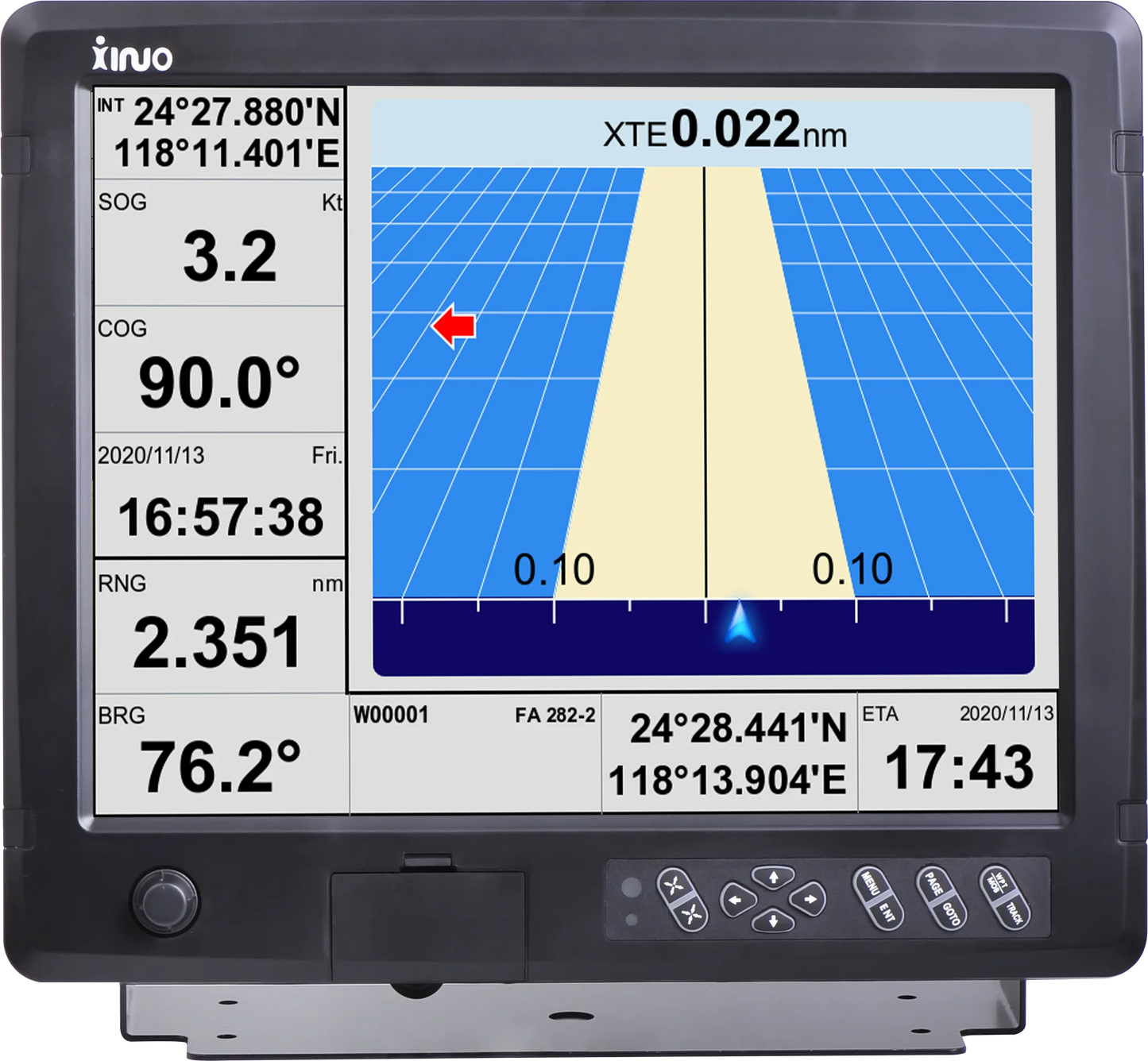 XINUO 15" Marine AIS Chartplotter Class B GNSS & GPS & Beidou Duail Positioning Chart Plotter HM-5915 for ship navigation