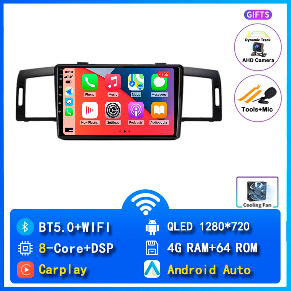 Android 14 Carplay Car Radio For Infiniti M35 2003 - 2010 NISSAN FUGA 2005 - 2010 Navigation Multimedia Player Stereo WiFi+4G BT