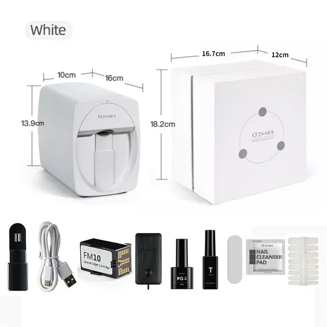 3D Portable Painted Nail Printer Machine Intelligent Automatic Printing Celebrity Home Nail Machine Artifact With Cartridge DIY