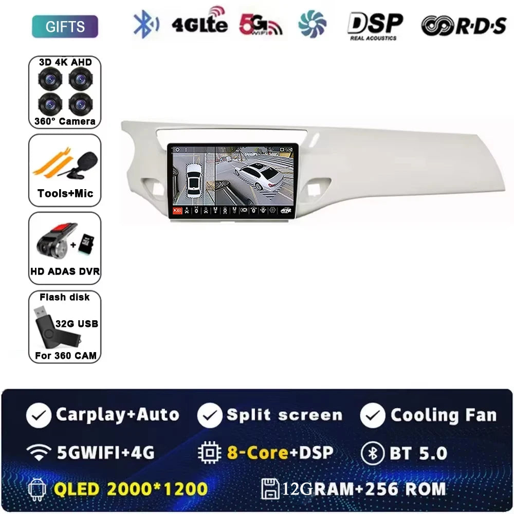Car Radio Carplay Android 15 For Citroen C3 DS3 2010 - 2016 Navigation GPS Android Auto Multimedia Player Stereo 4G Wifi No 2din