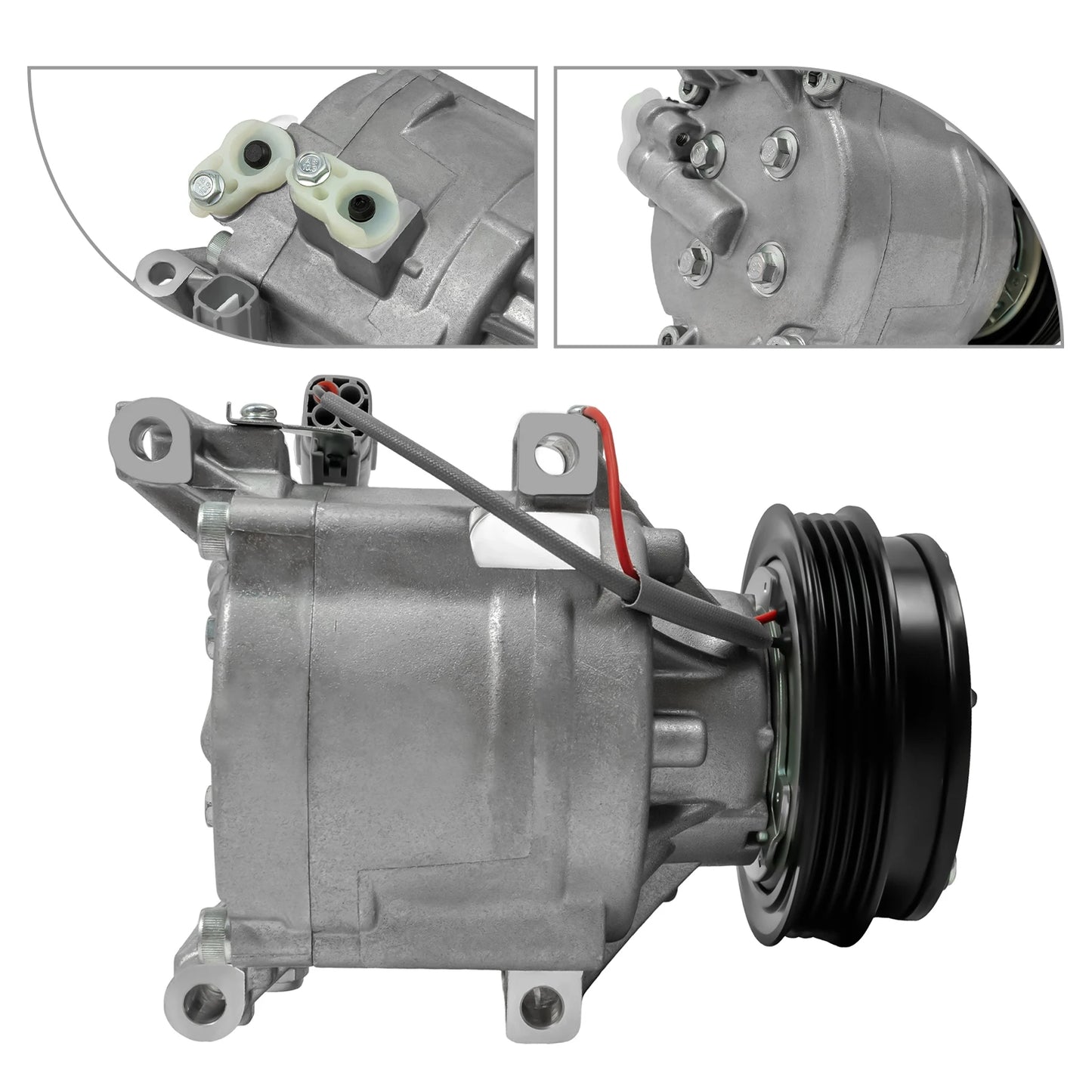 Original AC Compressor Low-Noise Compressor for 2000-2005 Toyota Echo 1.5L Models Silver