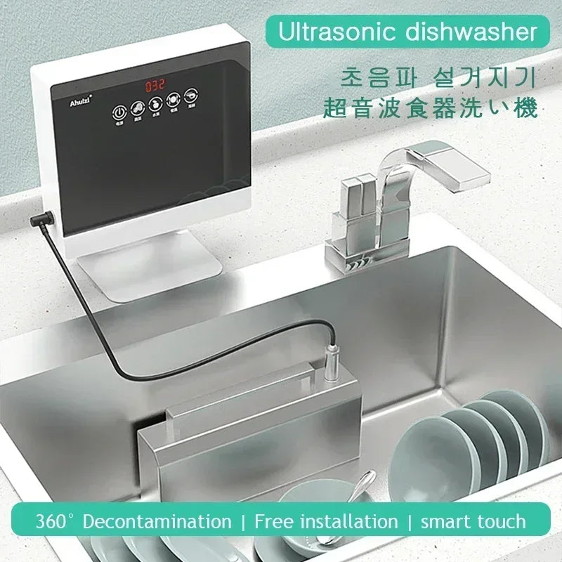 1PC Ultrasonic Dishwasher Automatic Household Portable Sink Dishwasher Small Free-standing Install