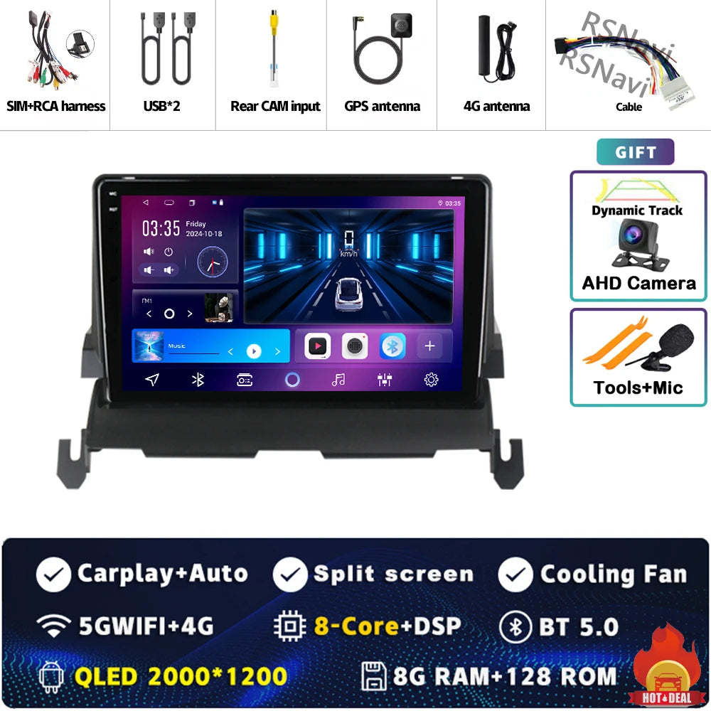 Android 14 CarPlay Car Radio for Dodge Journey 2009 2010 2011 2012 Multimedia Navigation GPS Stereo Auto video Head Unit 2 DIN