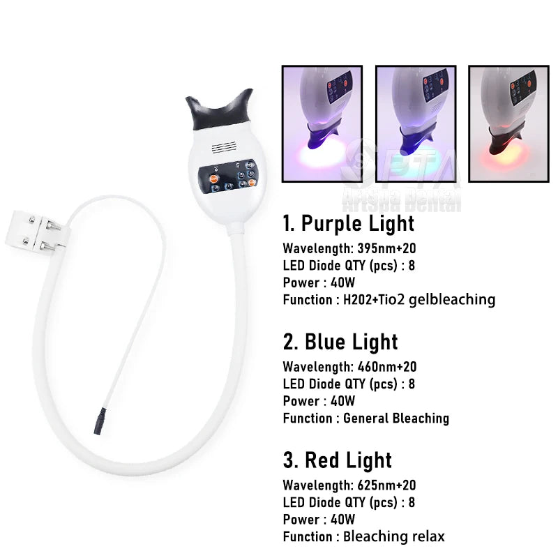 Dental Multifunctional Cold Light Lamp 3 Color Models Tooth Whitening Bleaching Accelerator Device LED Light Technology