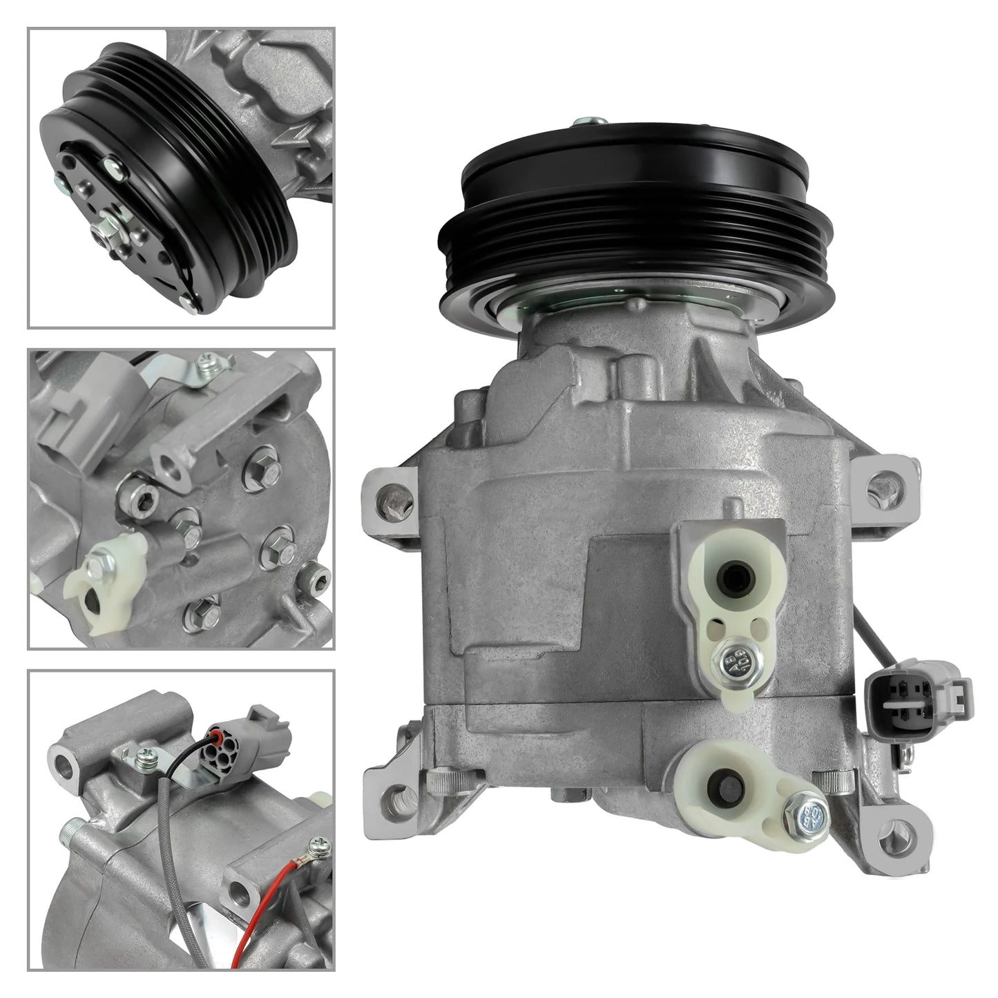 Original AC Compressor Low-Noise Compressor for 2000-2005 Toyota Echo 1.5L Models Silver