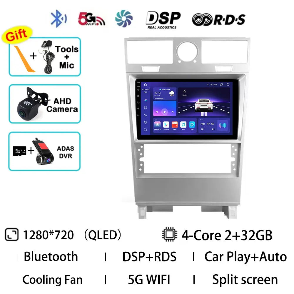 Android 15 Car Radio For Lincoln Navigator 2002 - 2006 GPS Wireless Carplay Auto Multimedia Player Navi Head Unit Stereo QLED BT