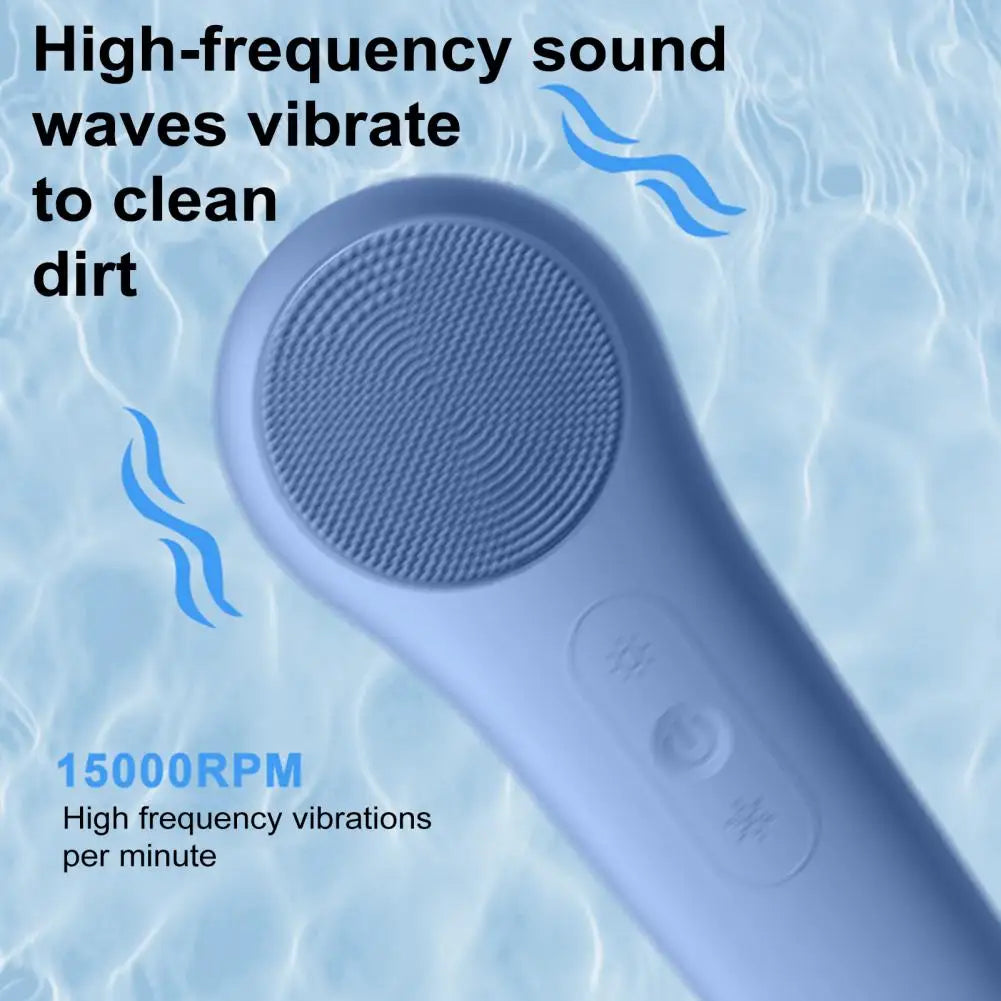 Waterproof Facial Cleansing Brush Gentle Vibration & Exfoliation, Rechargeable for Sensitive Skin Care, Deep Pore Cleaning Tool