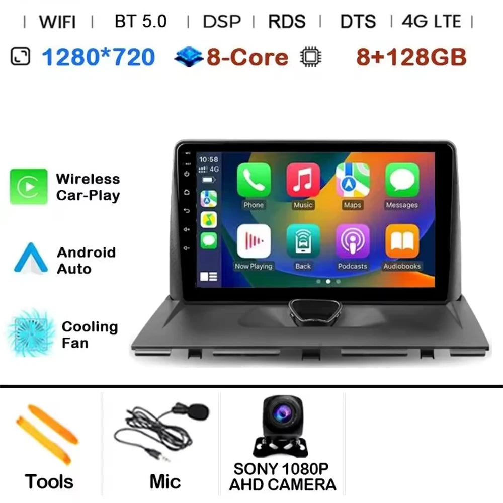 Android 14 CAR Radio For Peugeot Expert 2 G9 2007 - 2017 GPS Navigation Screen Touch Stereo Head Unit Cam Multimedia Player